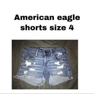 American eagle cuffed jean shorts